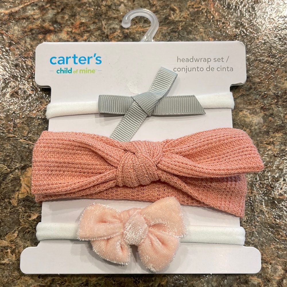 NWT The Sweetest Earthy Carter’s Head-band Trio